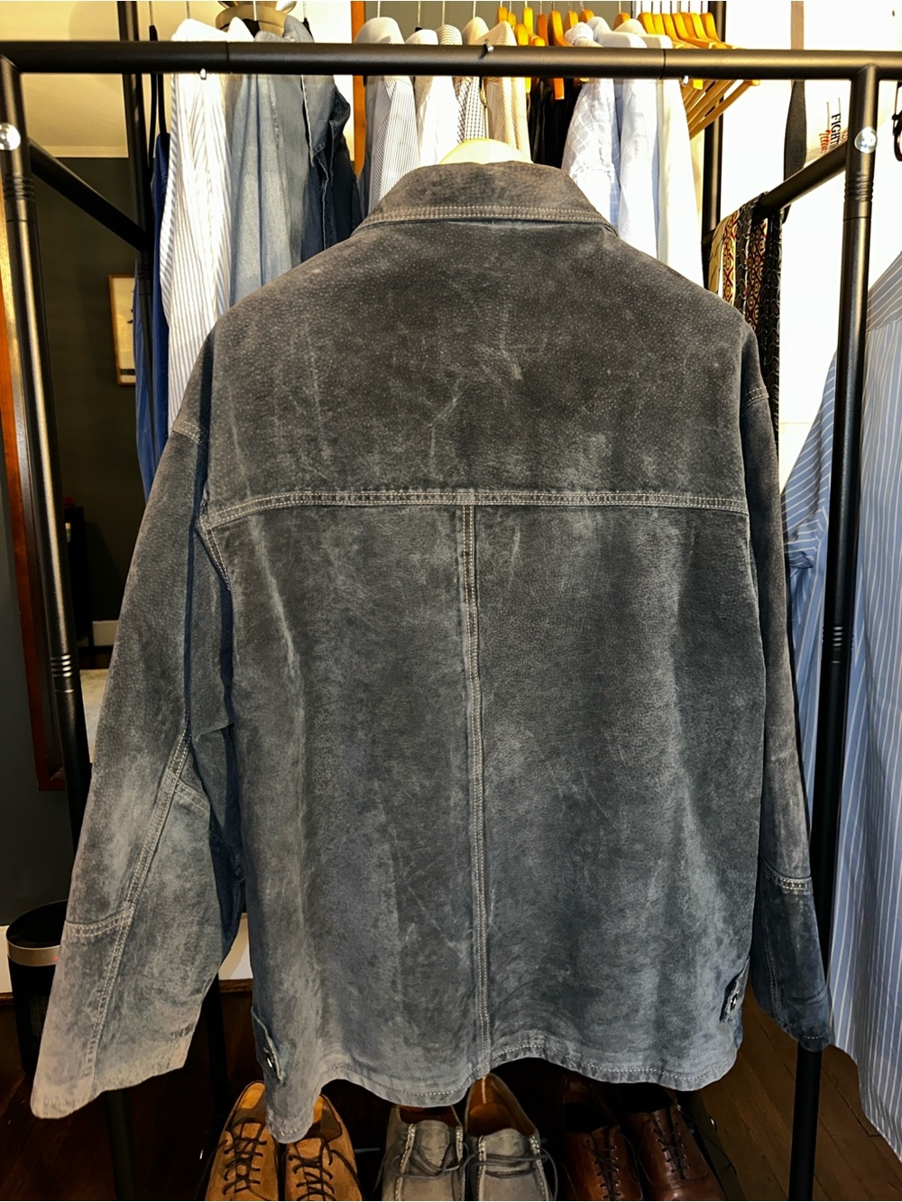 Vintage Washable Pig Suede Chore Coat - Picture 2 of 10